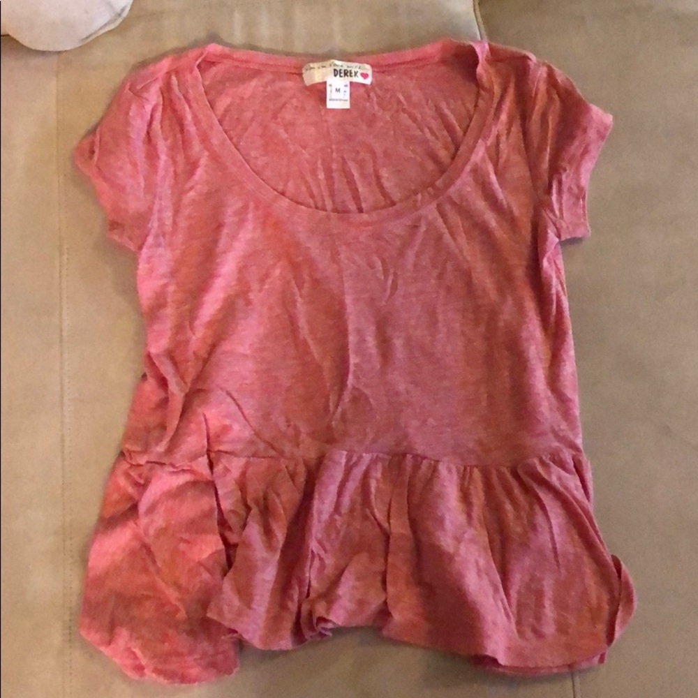 pink peplum tshirt